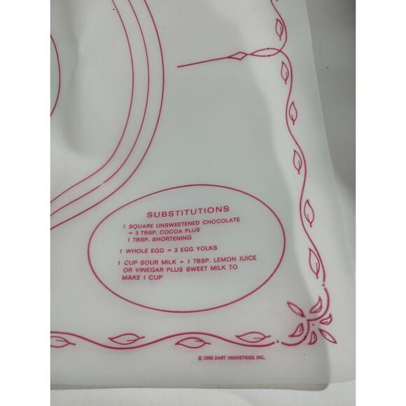 Vtg Tupperware Pastry Mat Red and White USA - Picture 4 of 8
